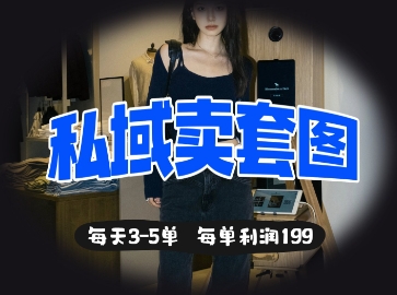 私域卖套图每天3-5单，每单利润99-小飞项目网