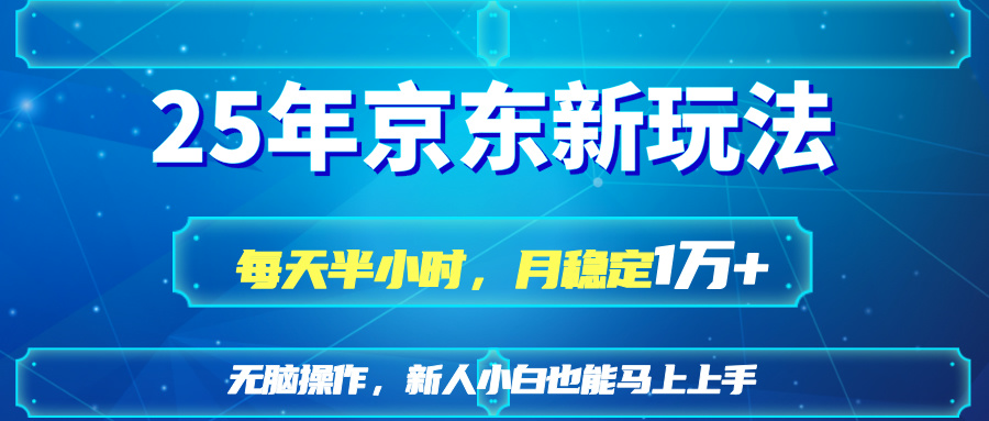 （14309期）25京东新玩法，每天半小时，月稳定1W+-小飞项目网