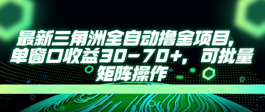 （14191期）最新三角洲全自动撸金项目，单窗口收益30-70+，可批量矩阵操作-小飞项目网
