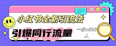 小红书群聊引流：同行流量引爆计划-小飞项目网