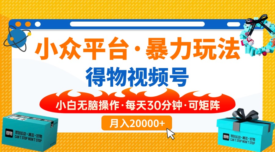 （14194期）小众平台暴力玩法，一键搬运爆款视频，可矩阵小白无脑操作，每天30分钟…-小飞项目网