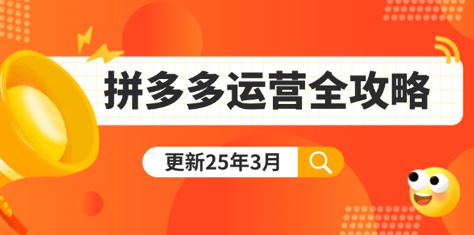 （14184期）拼多多运营全攻略：从0到日销千单,爆款内功+付费推广+黑科技(更新25年3月)-小飞项目网