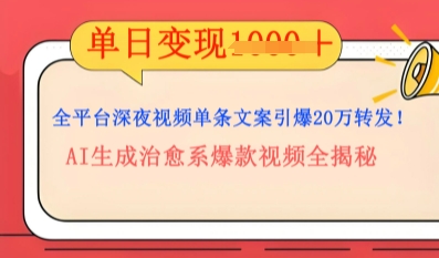 全平台深夜文案新风口：DeepSeek生成百万播放量金句，治愈系内容涨粉速度快4倍-小飞项目网