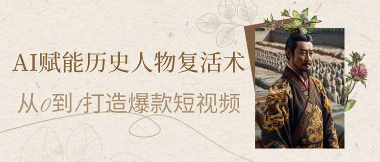 （14311期）AI赋能历史人物复活术：从0到1打造爆款短视频-小飞项目网