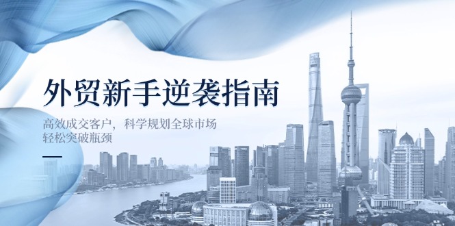 （14201期）外贸新手逆袭指南：高效成交客户，科学规划全球市场，轻松突破瓶颈-小飞项目网