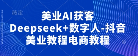 美业AI获客Deepseek+数字人-抖音美业教程电商教程-小飞项目网
