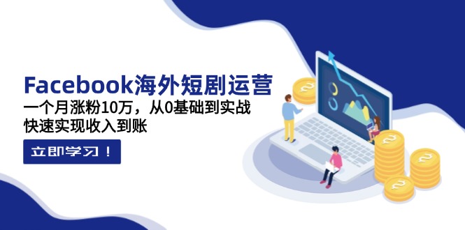 （14328期）Facebook海外短剧运营：一个月涨粉10万，从0基础到实战，快速实现收入到账-小飞项目网