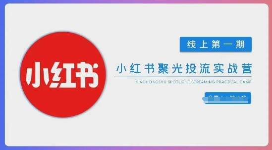 小红书聚光陪跑第一期，教你从0到1玩转小红书聚光投流，搭建小红书付费投流团队，更快的见到效果-小飞项目网